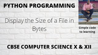 Write A Program To Display The Size Of A File In Bytes