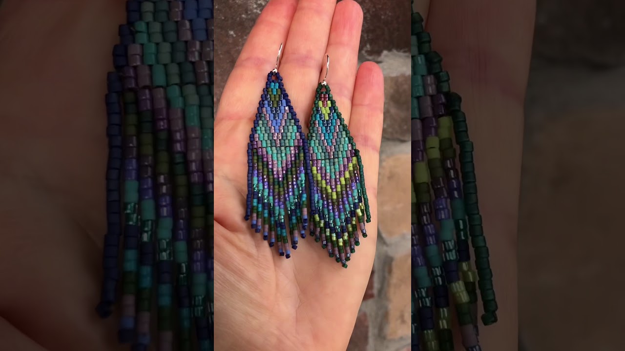 Beaded Fringe Earrings by Ever Designs Jewelry