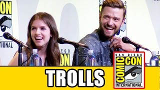 Trolls Comic Con Panel  Anna Kendrick U0026 Justin Timberlake