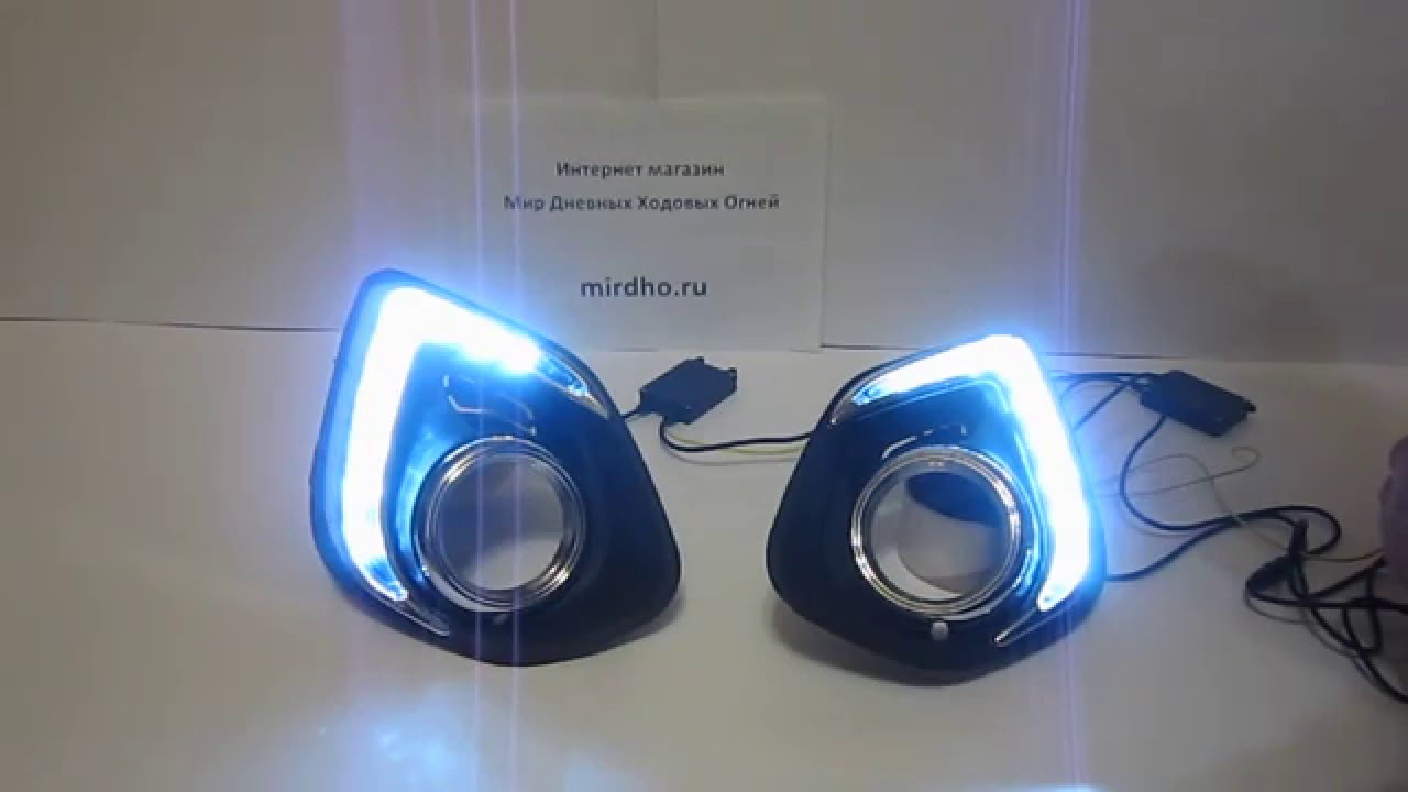 Комплект светодиодных ходовых огней MITSUBISHI ASX 2013+ Г-образный LED