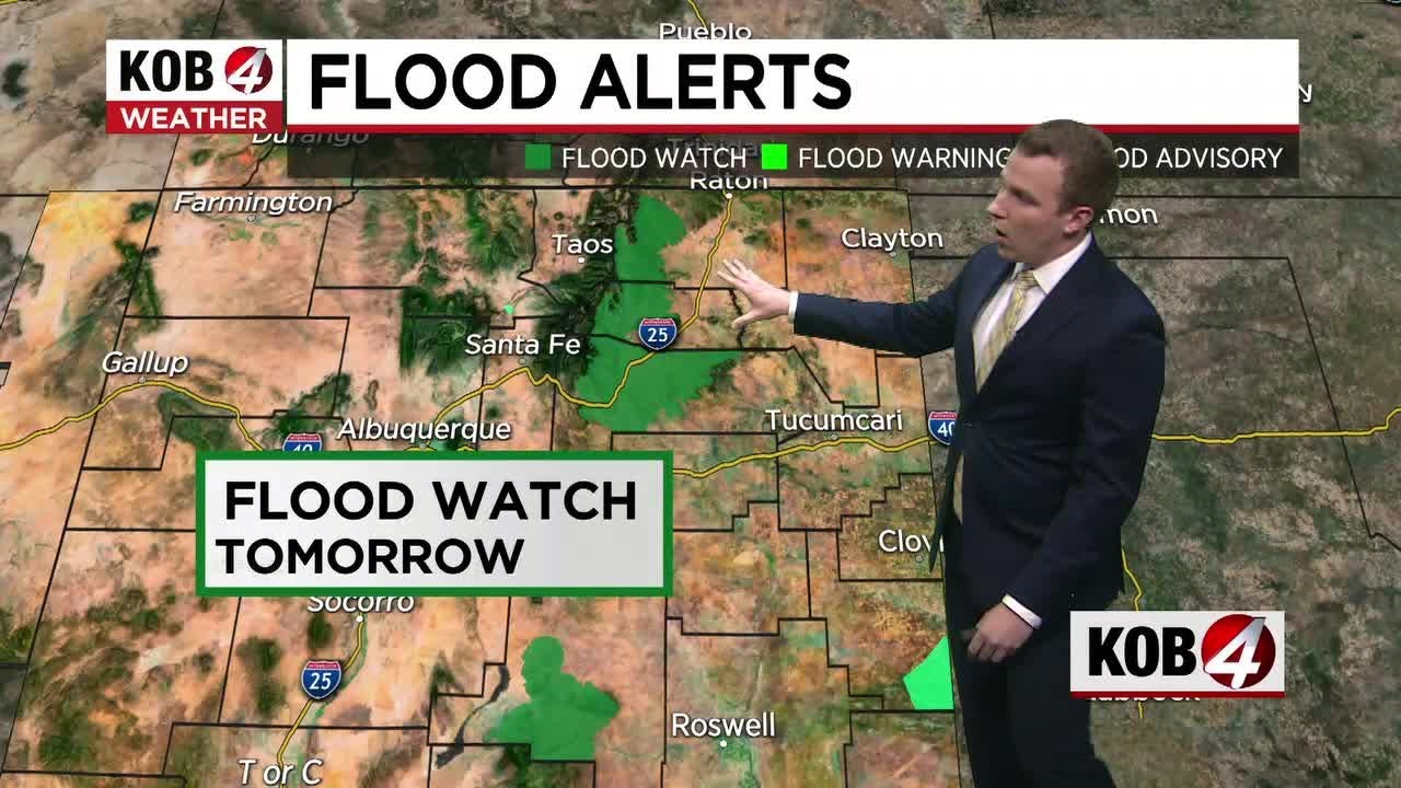 NWS issues flood watch for burn scars in northern New Mexico - YouTube