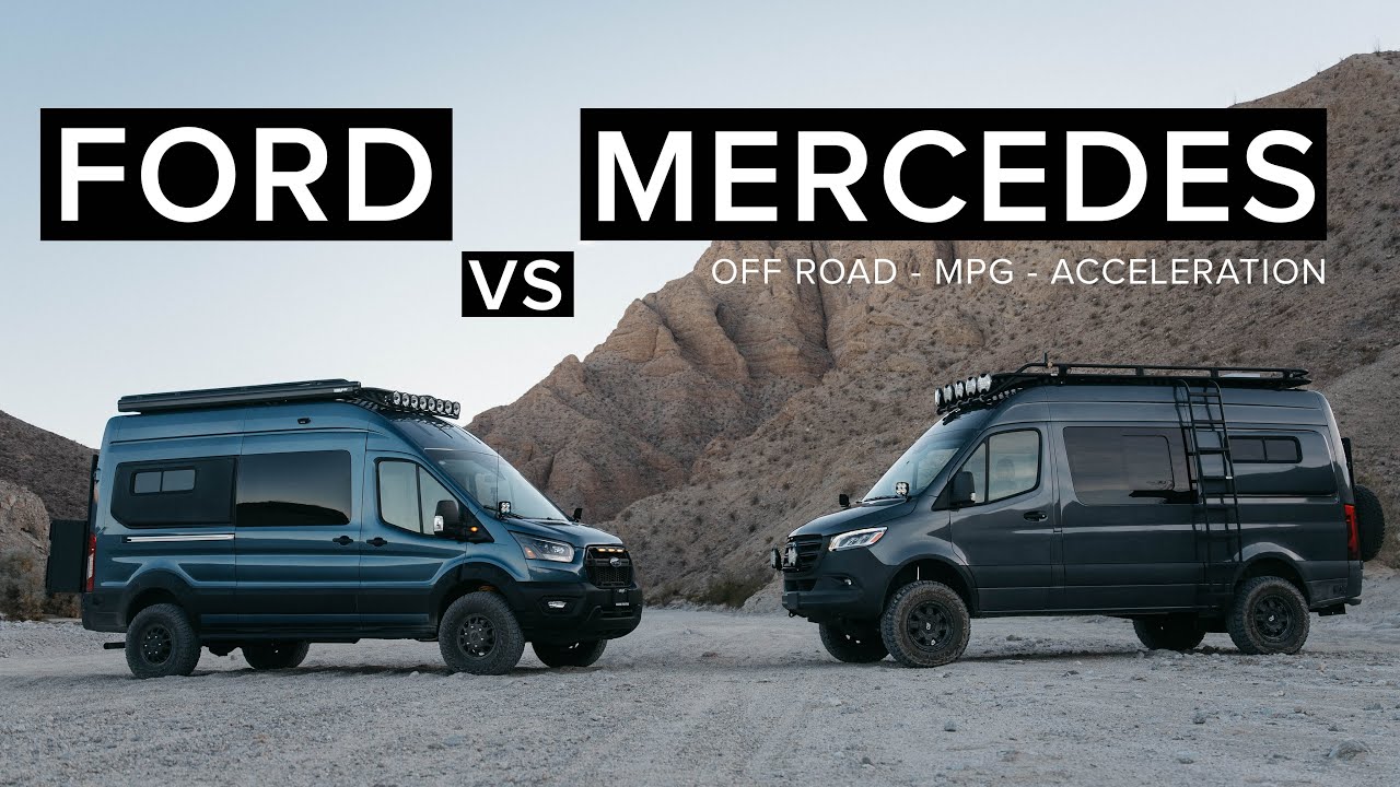 Ford Transit AWD vs Mercedes Sprinter AWD | Off Road Test, MPG, Acceleration