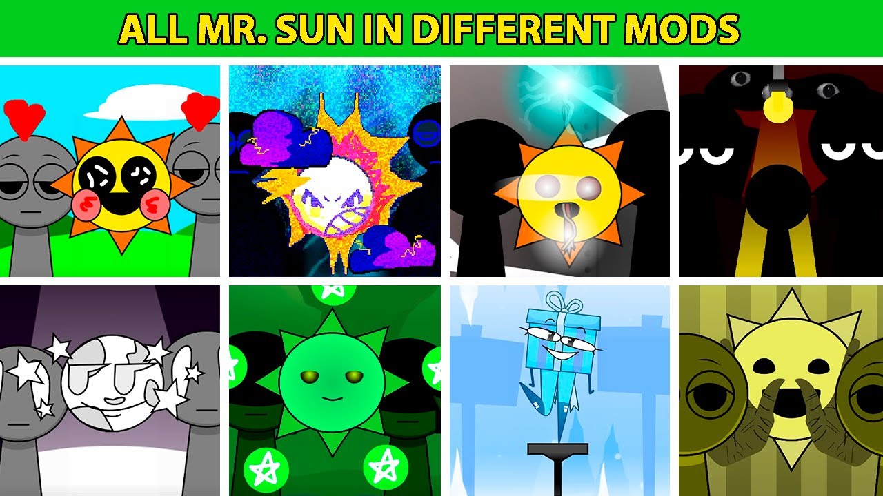 Incredibox Sprunki ALL MR. SUN in Different Mods - YouTube