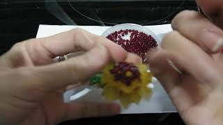 Beads Sunflower Keychain Video2