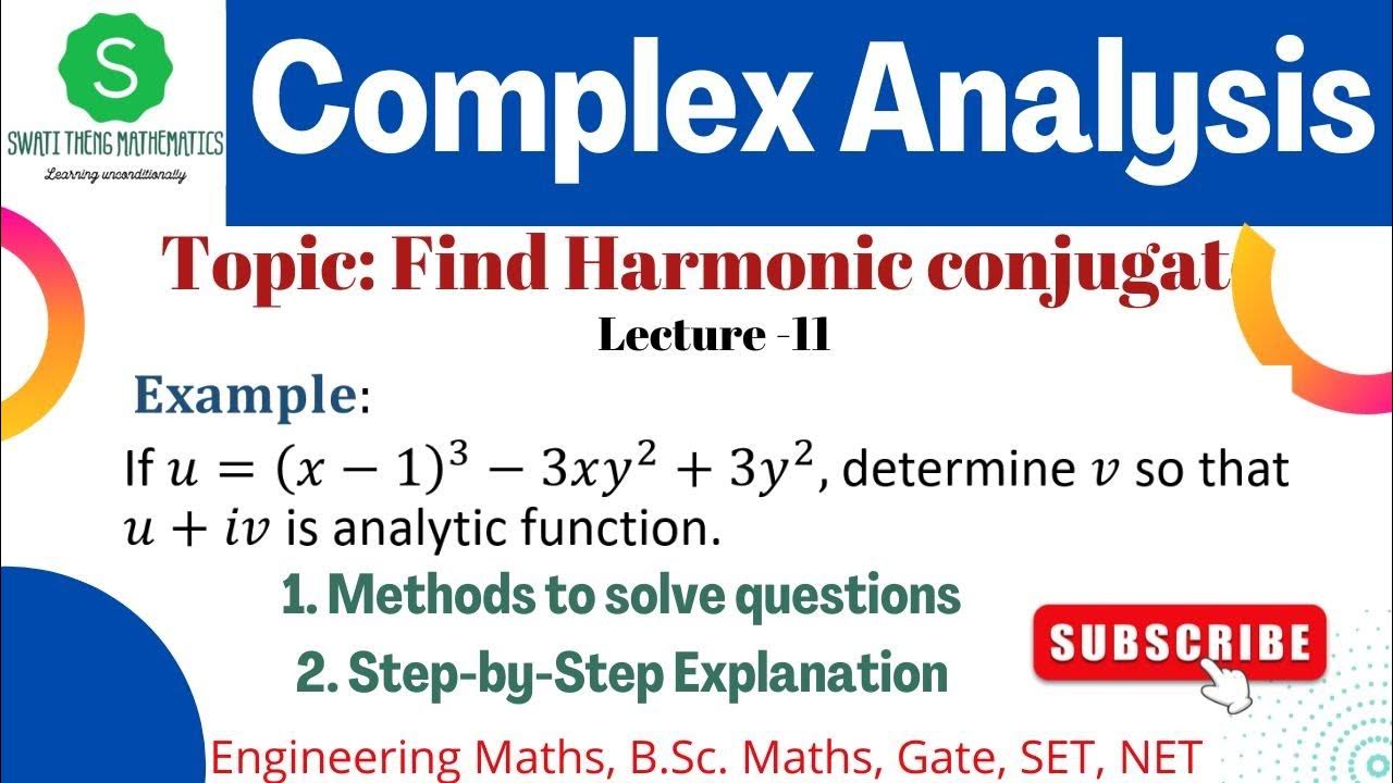 Find v if u x 1 3 3xy 2 3y 2 complex analysis harmonic conjugate