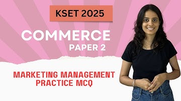 Marketing Management Praktijk MCQ | UGC NET | KSET | COMMERCE PAPER 2