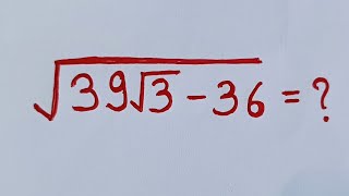 Only Geniuses Can Simplify This Square Root Algebra Maths Olympiad Problem 