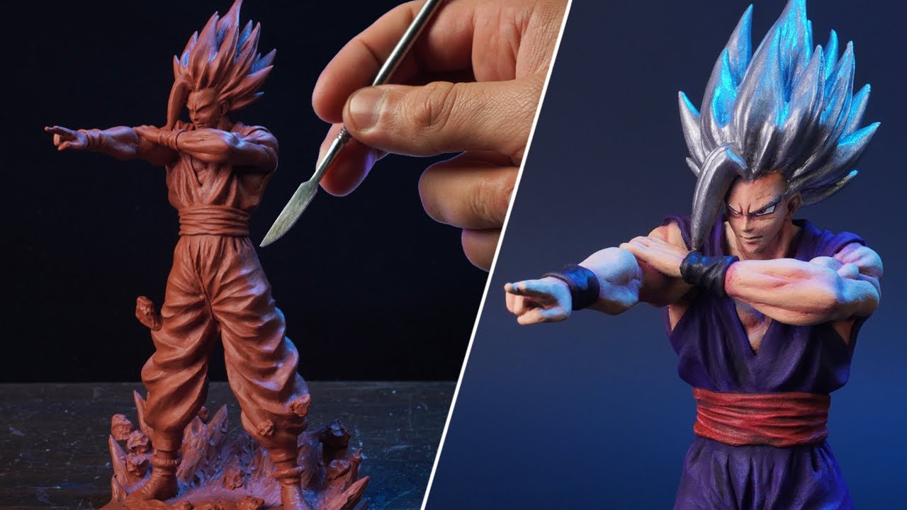 ⁣Sculpting GOHAN BEAST | Dragon Ball Super: SUPER HERO