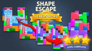 🧩 Shape Escape - Block Puzzle | Levels 41-45 Walkthrough & Solutions 🏆