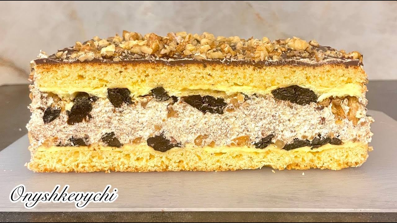 ОДНИМ КОРЖЕМ. ПІСОЧНИЙ ПЛЯЦОК З ЧОРНОСЛИВОМ І ШОКОЛАДОМ - ЛЕГКИЙ РЕЦЕПТ.