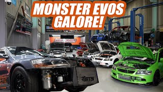 1000hp Evo Lancers Galore! - Elite Autohaus Workshop Tour and  Drag Battle 2022 preview