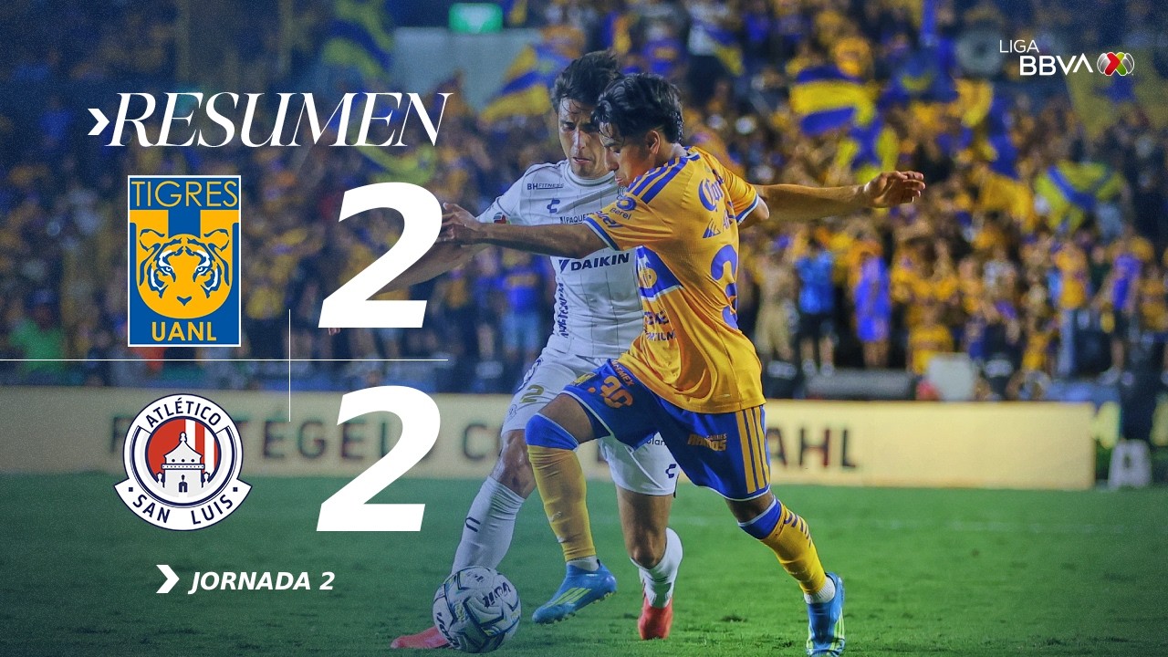 Tigres 2-2 Atlético de San Luis | Los potosinos sorprenden a los felinos con gol de último minuto