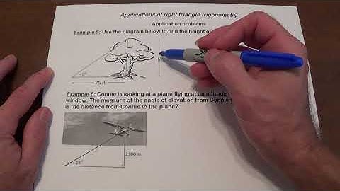 Applications of right triangle trigonometry