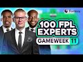 FPL GW11 EXPERT Transfer Trends &amp; Best Captain! 🧠 100 Experts Reveal Gameweek 11 Team Plans