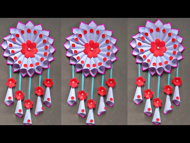 How To Make  Amazing Paper Flower Wall Hanging | Easy And Quick Paper Wall Hanging Ideas class=