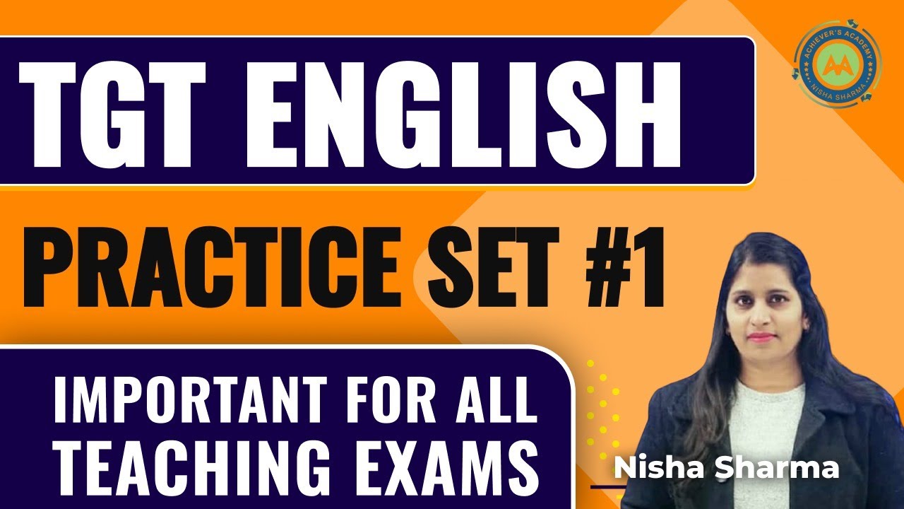 TGT ENGLISH  GRAMMAR PRACTICE SET #1 IMP FOR SCREENING /DSSSB /RPSC/HTET/UP TEACHERS BY NISHA SHARMA