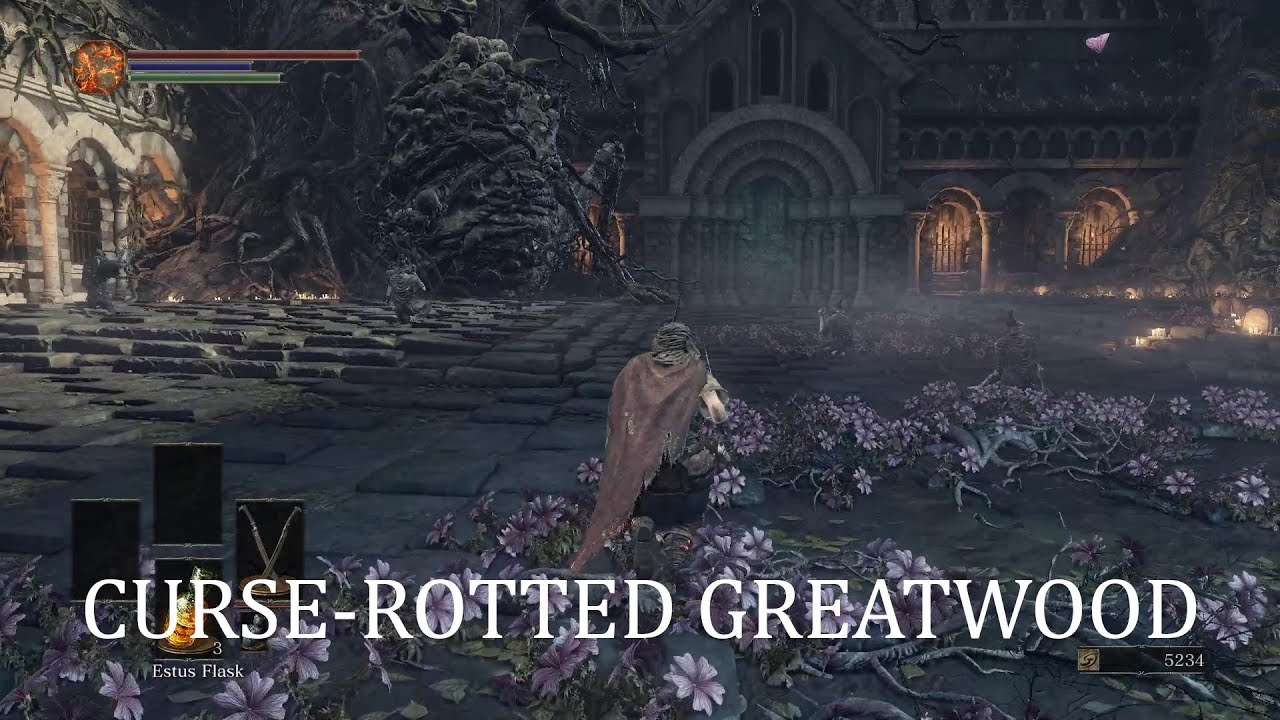 Curse-Rotted Greatwood Boss Fight - Dark Souls 3 - YouTube