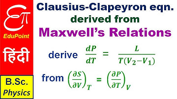Derive Clausius Clapeyron equation from Maxwell