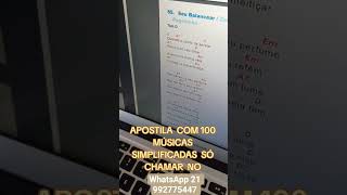 Apostila com 1OO musicas simplificadas #cifras #Sambapagode