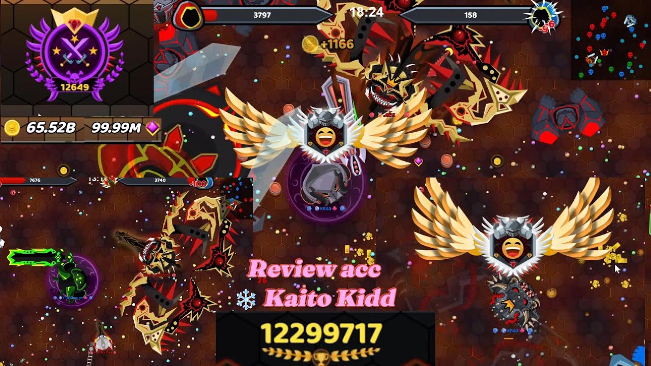 Evowars.io Review acc Cánh tuần 12M cực vippro của Kaito Kidd với nhiều pha highlight solo cực chất!