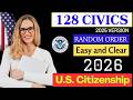 2026 New 128 Civics Test Questions and Answers 2026 I U.S. citizenship interview (Q. No. 1-50)