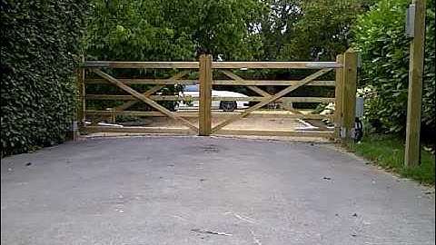 Automatic Gates : Double 5 Bar Gate From Green Gate Access Systems