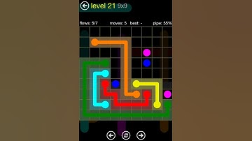 Flow Free 9X9 walkthrough level  21
