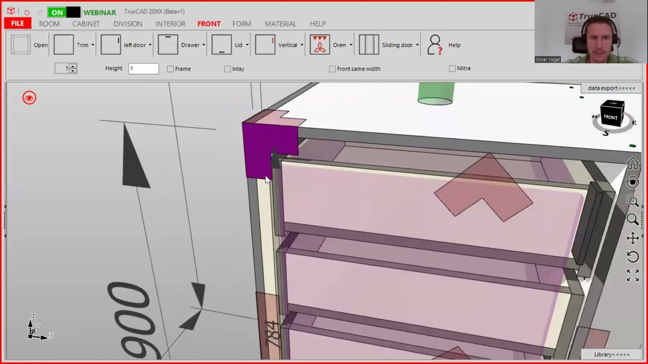 TrunCAD 20XX | Front drawers and interior drawers