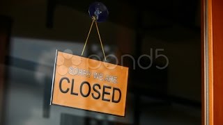 Open And Closed Signs english Stock Footage