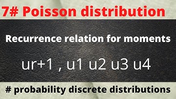 recurrence relation for moments of Poisson distribution| moments about mean using recurrence formula