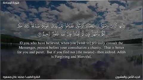 المصحف المرتل 📖 | تلاوات خاشعة ✨| ما تيسر من سورة المجادلة للقارئ الطبيب محمد عادل مسعود💛💫