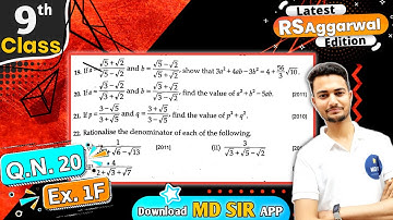 Rs Aggarwal Class 9 Chapter 1 | Exercise 1F Question number 20 | Number System | Md Sir Class 9