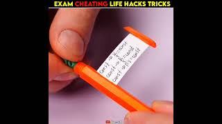 SCHOOL EXAM CHEATING LIFE HACKS 🤯|| EASY SCHOOL LIFE HACKS 😎 || #lifehacks #shorts #ytshorts #facts