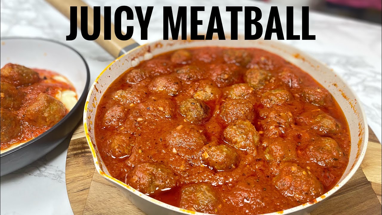Juicy MEATBALL RECIPE with the best tomatoes sauce YouTube