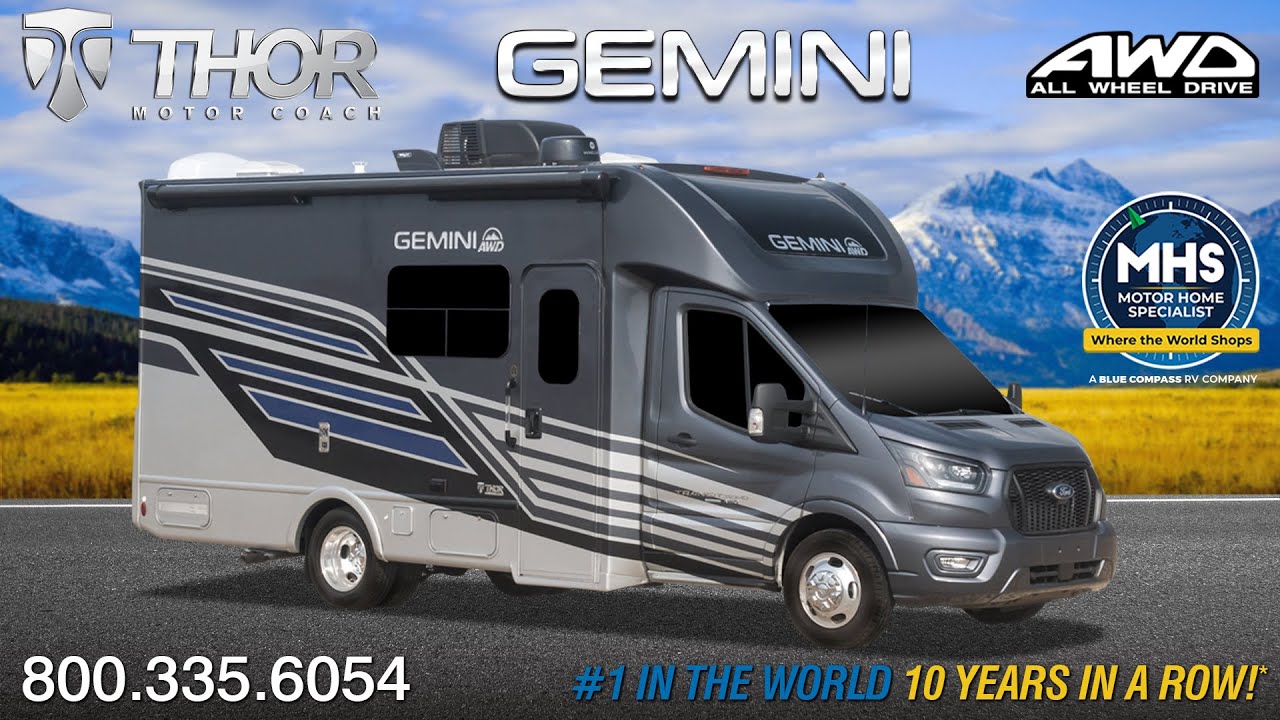 2024 Thor Gemini 23TE & 24KB AllWheel Drive (AWD) Luxury B+ RV for