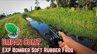 Casting Haruan Tepi Jalan | EXP Bomber Soft Rubber Frog screenshot 5