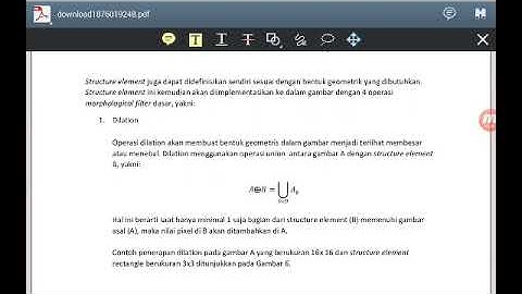 Komputasi Citra 5.2. Dilasi dan Erosi