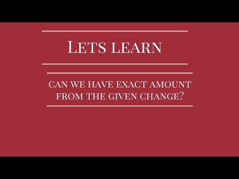 exact change useit or loseit using python