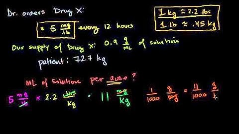 17 Pre Algebra-Unit conversion word problem drug dosage   Introduction to algebra