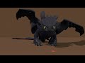 Toothless playing  blender 3d httyd animation