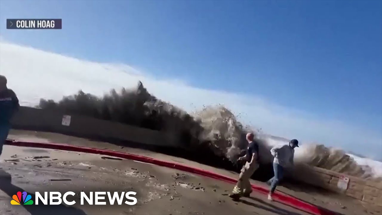 Monster waves on West Coast causing flooding, evacuations and ocean rescues