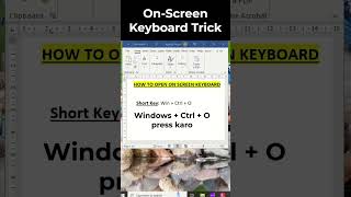 On-Screen Keyboard Shortcut 🔥 | Type Without Keyboard #Shorts #OnScreenKeyboard #ComputerBasics