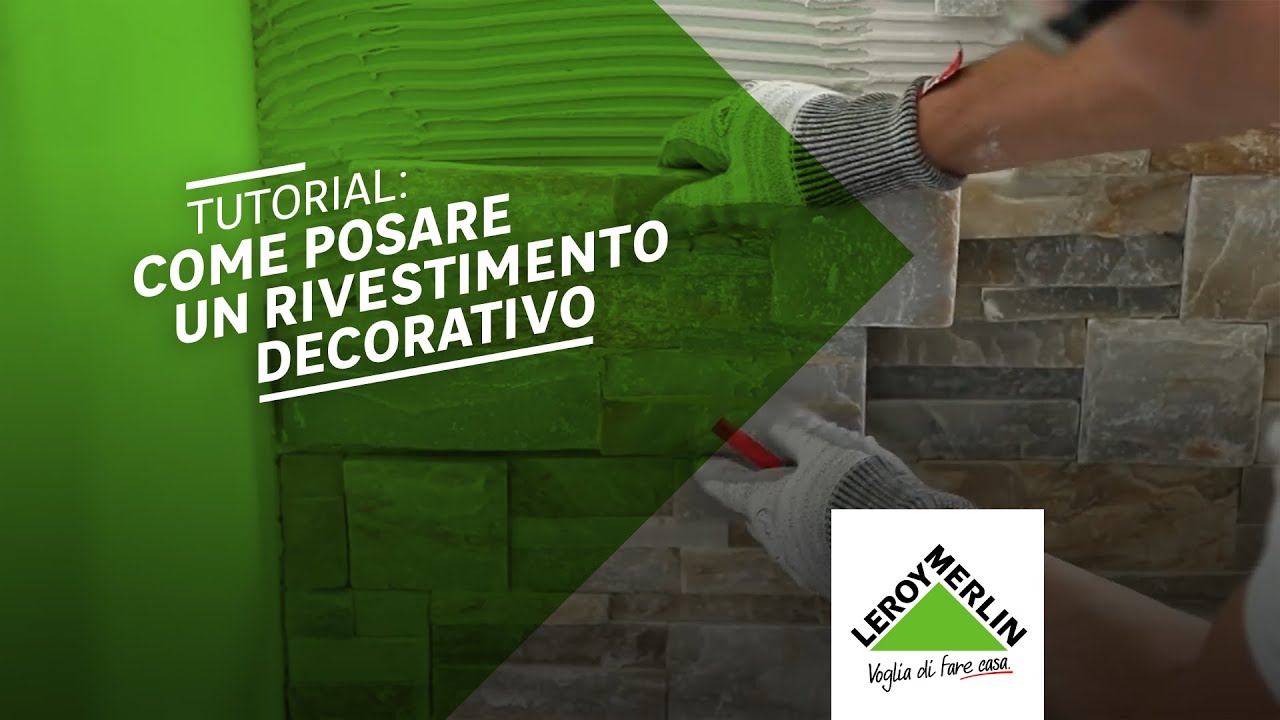 Come posare un rivestimento decorativo tutorial leroy merlin youtube Come piastrellare una parete