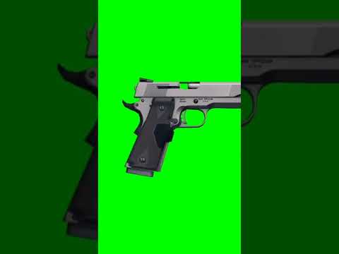 Real Pistol firing green screen effect chroma keys pistol shot