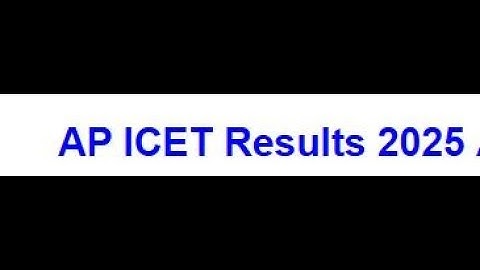 AP ICET 2025 RESULT / CHECK RANK CARD