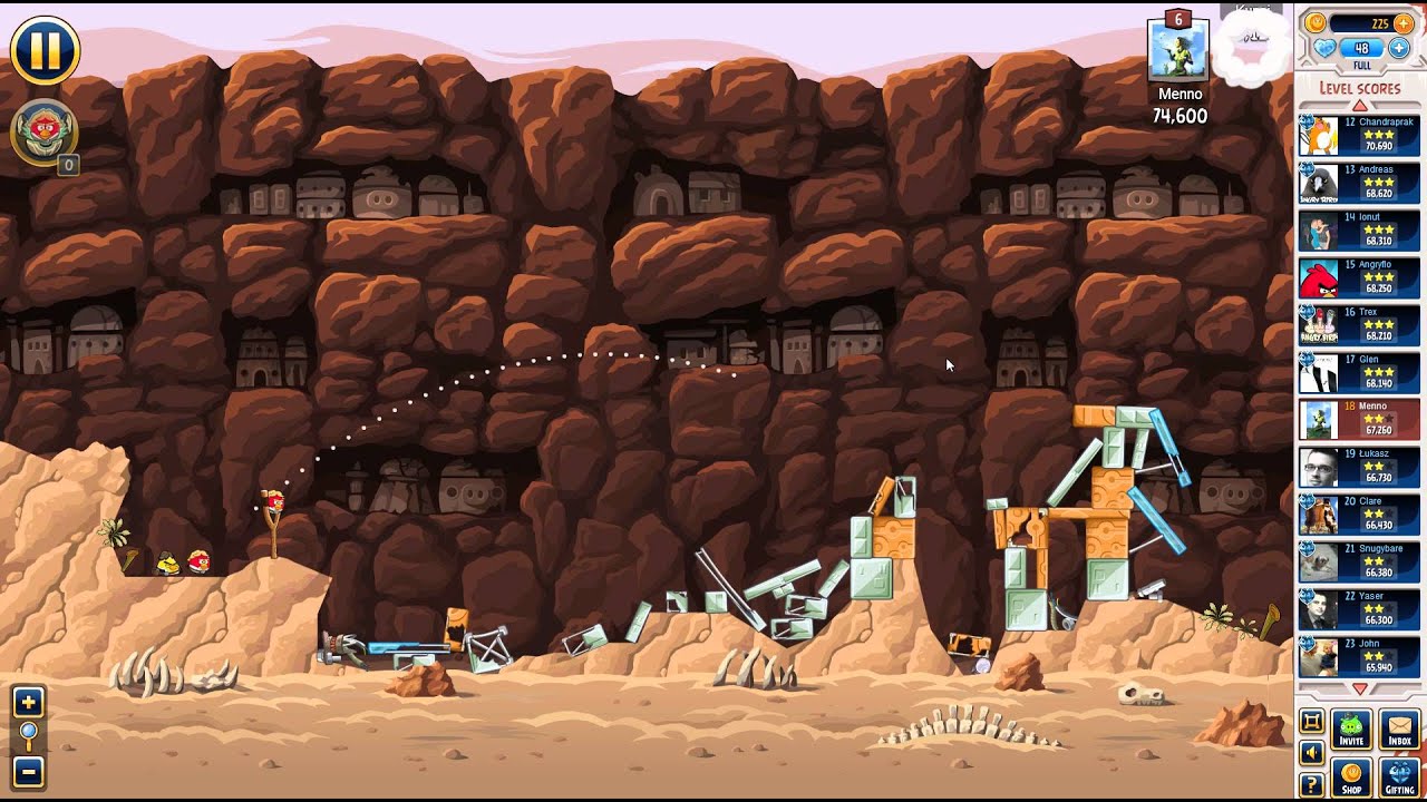 Angry Birds Star Wars Tournament week 32 level 1 High Score 74k (No Power-ups)