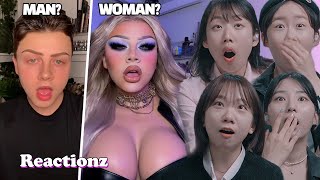Korean Girls React To Gender Changing Makeup Transformation | ????????????????