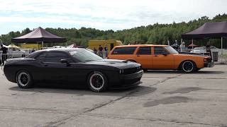 '84 Chevrolet Caprice Classic vs Dodge Challenger SRT Hellcat 1/4 mile drag race