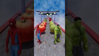 GTA V New Build a Queen Run Spider-man vs Hulk Funny Epic Challenge! #spiderman