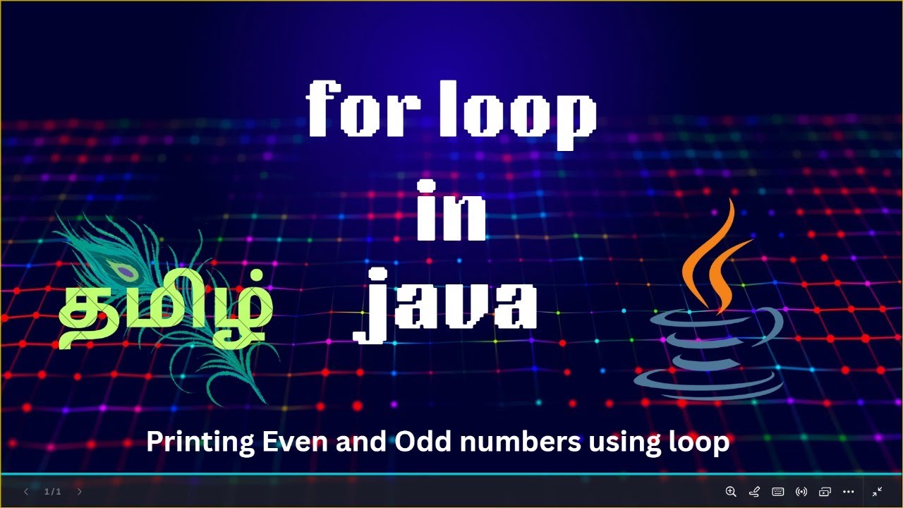 Loops in Java - For loop with realtime example |Java in Tamil ...
